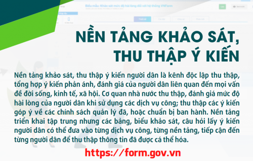 Nền tảng khảo sát, thu thập ý kiến người dân