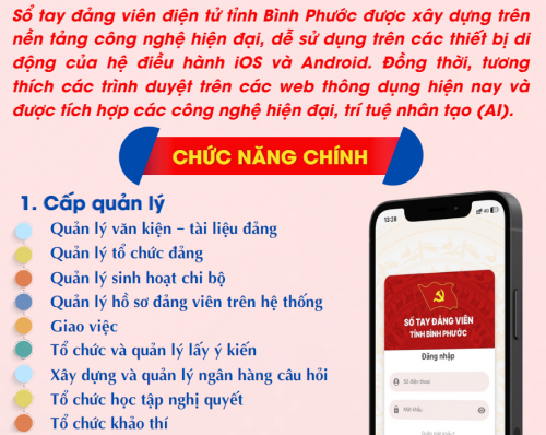 Sổ tay đảng viên điện tử tỉnh Bình Phước