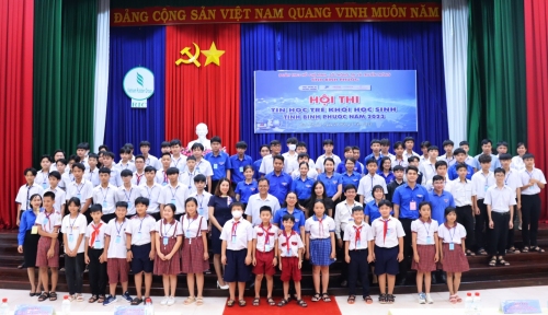 100 thí sinh tham gia Hội thi tin học trẻ khối học sinh tỉnh Bình Phước năm 2023