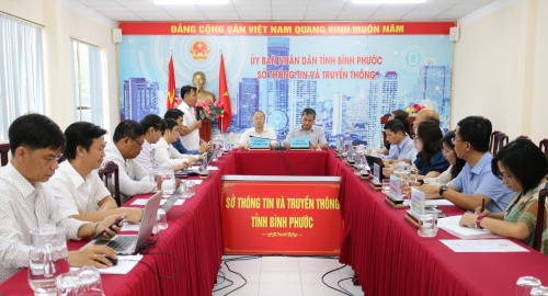 Đoàn công tác Học viện Chính trị Quốc gia Hồ Chí Minh làm việc với Sở Thông tin và Truyền thông